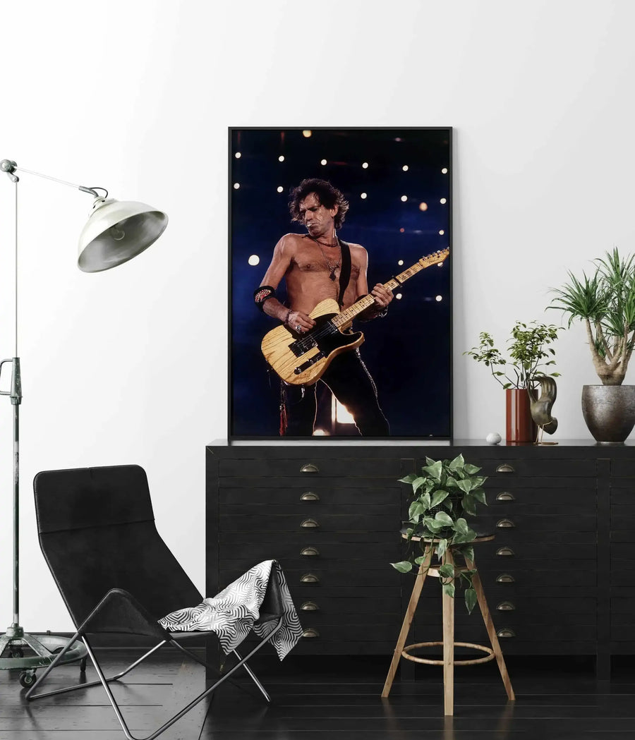 Rolling Stones II - Keith Richards | Tony Mott Collection Art Print black black & white art print