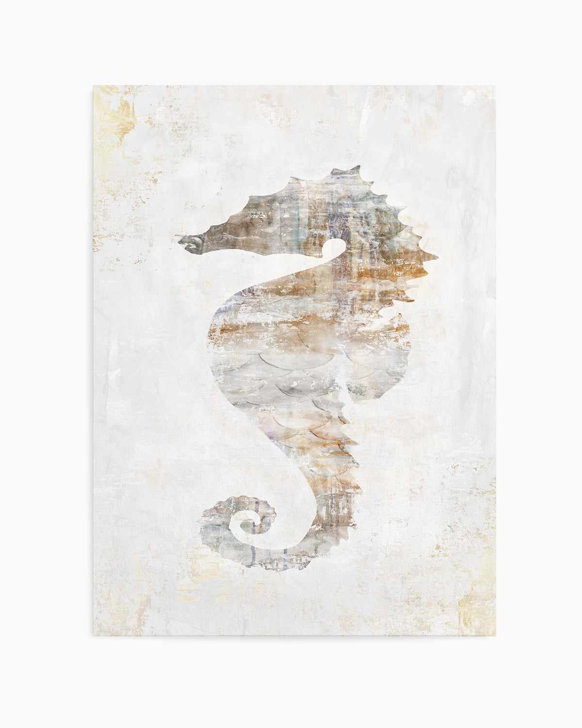 Rustic Seahorse Art Print