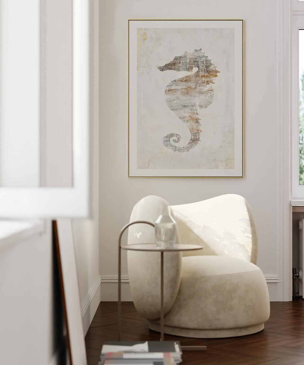 Rustic Seahorse Art Print from Olive et Oriel where you can shop wallpaper and artworks online