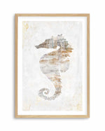 Rustic Seahorse Art Print