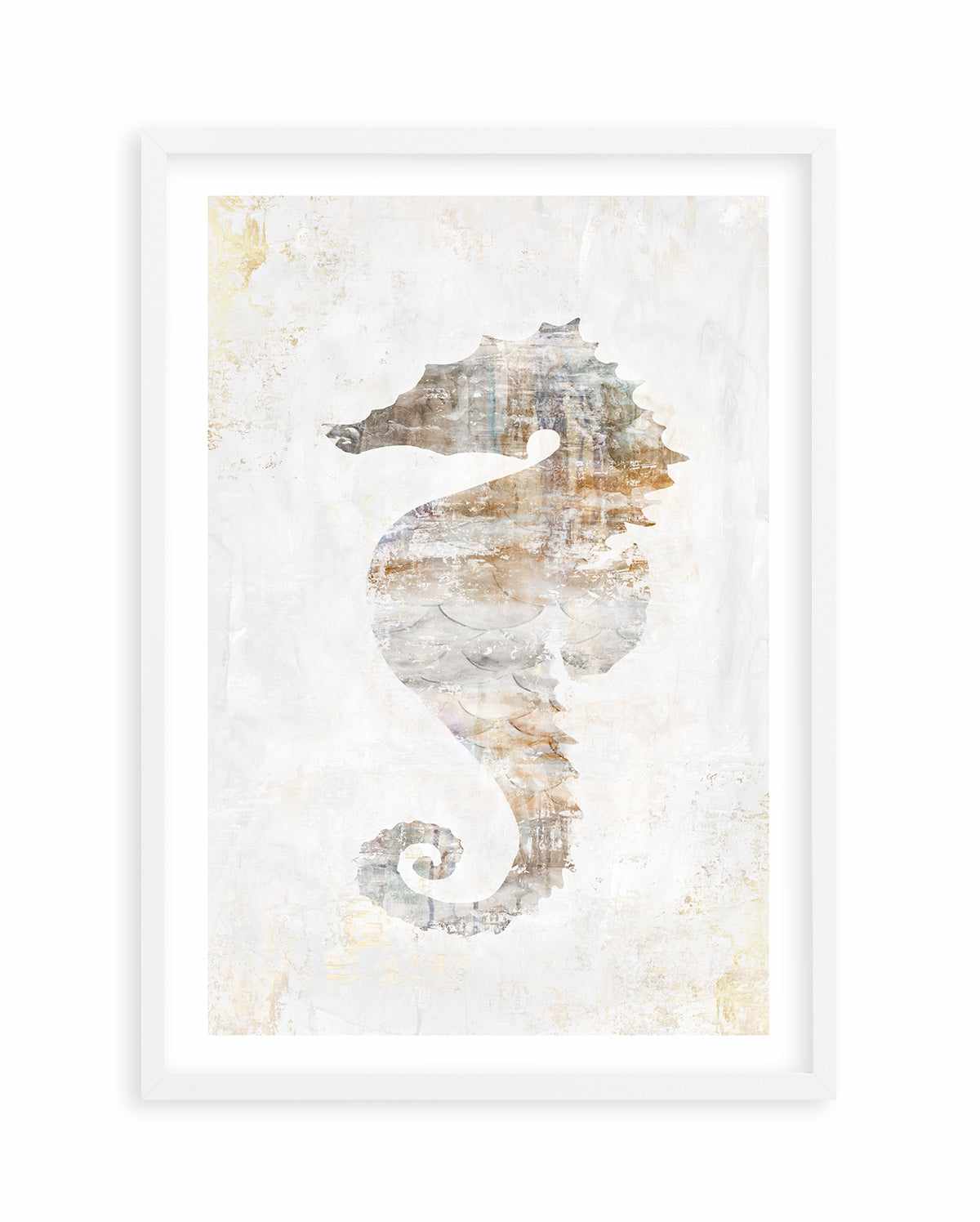 Rustic Seahorse Art Print