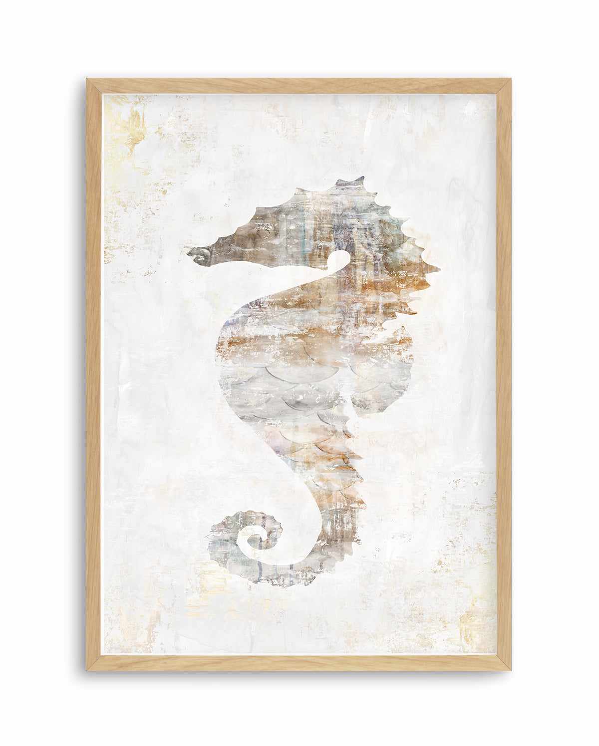 Rustic Seahorse Art Print