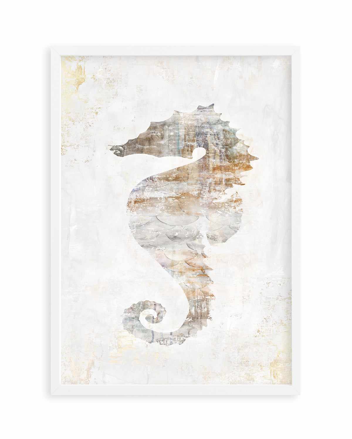 Rustic Seahorse Art Print