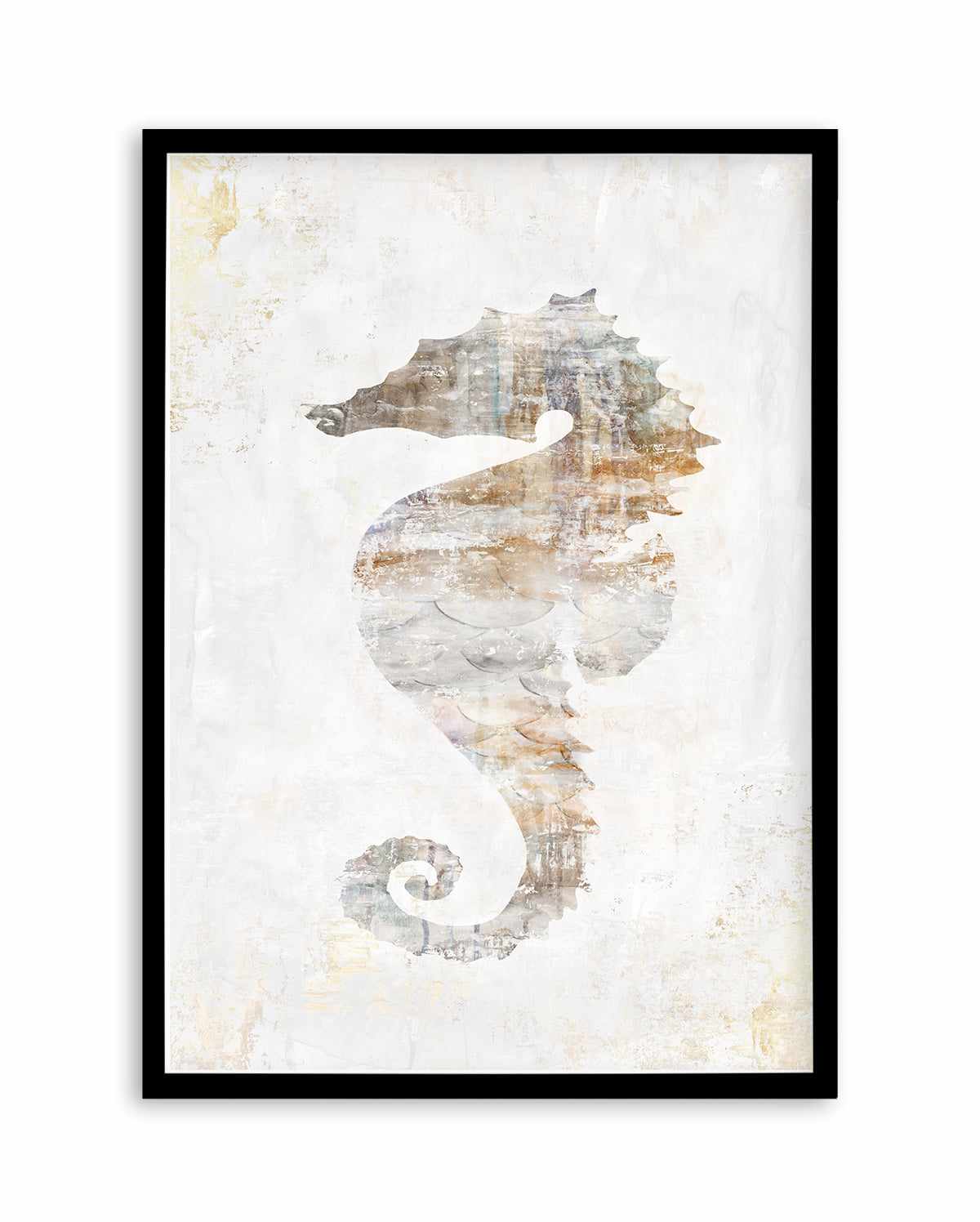 Rustic Seahorse Art Print