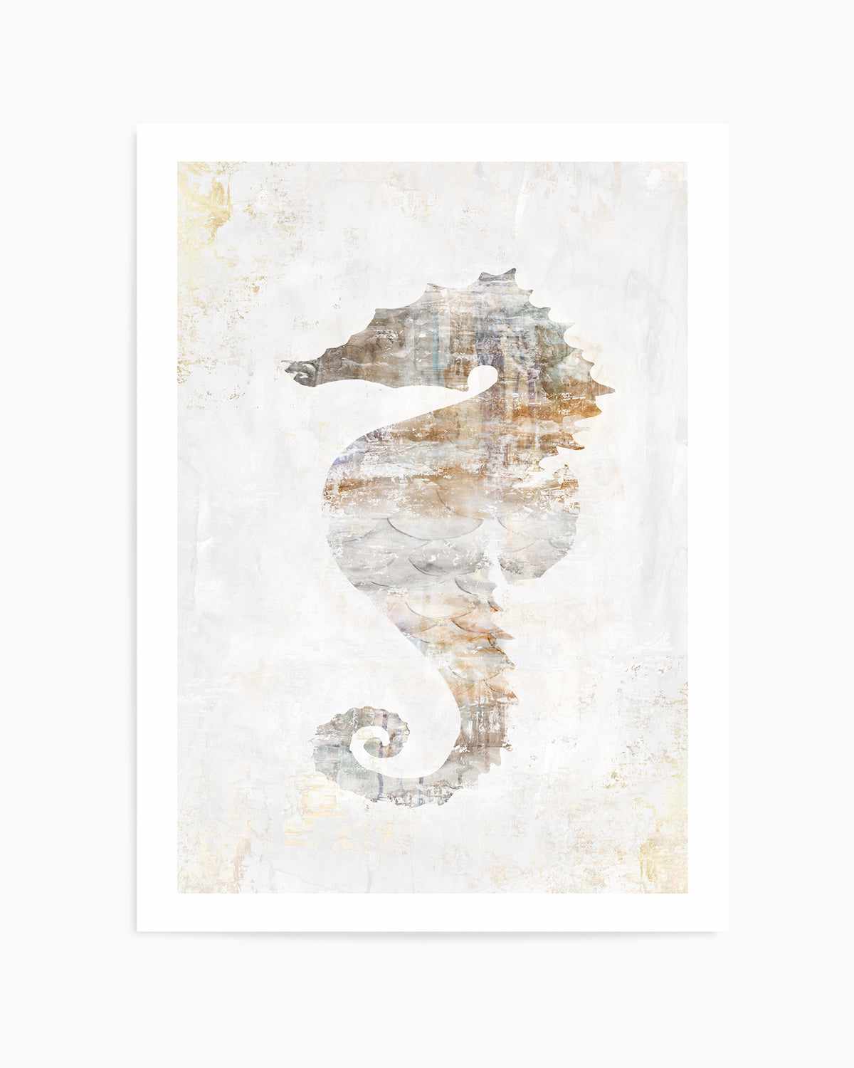 Rustic Seahorse Art Print