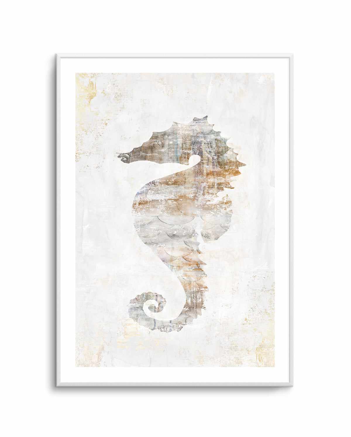 Rustic Seahorse Art Print