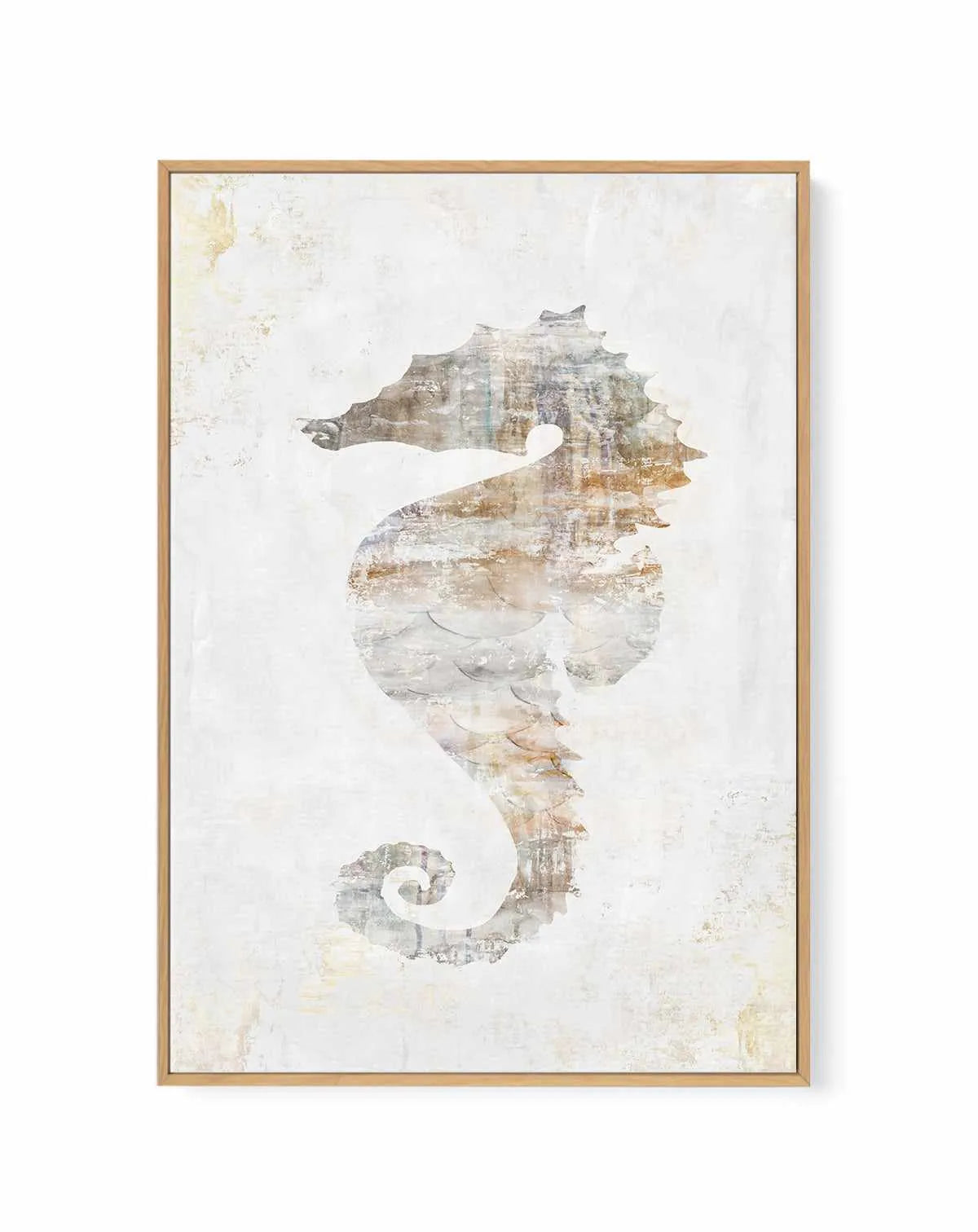 Rustic Seahorse | Framed Canvas Art Print from Olive et Oriel where you can shop wallpaper and artworks online