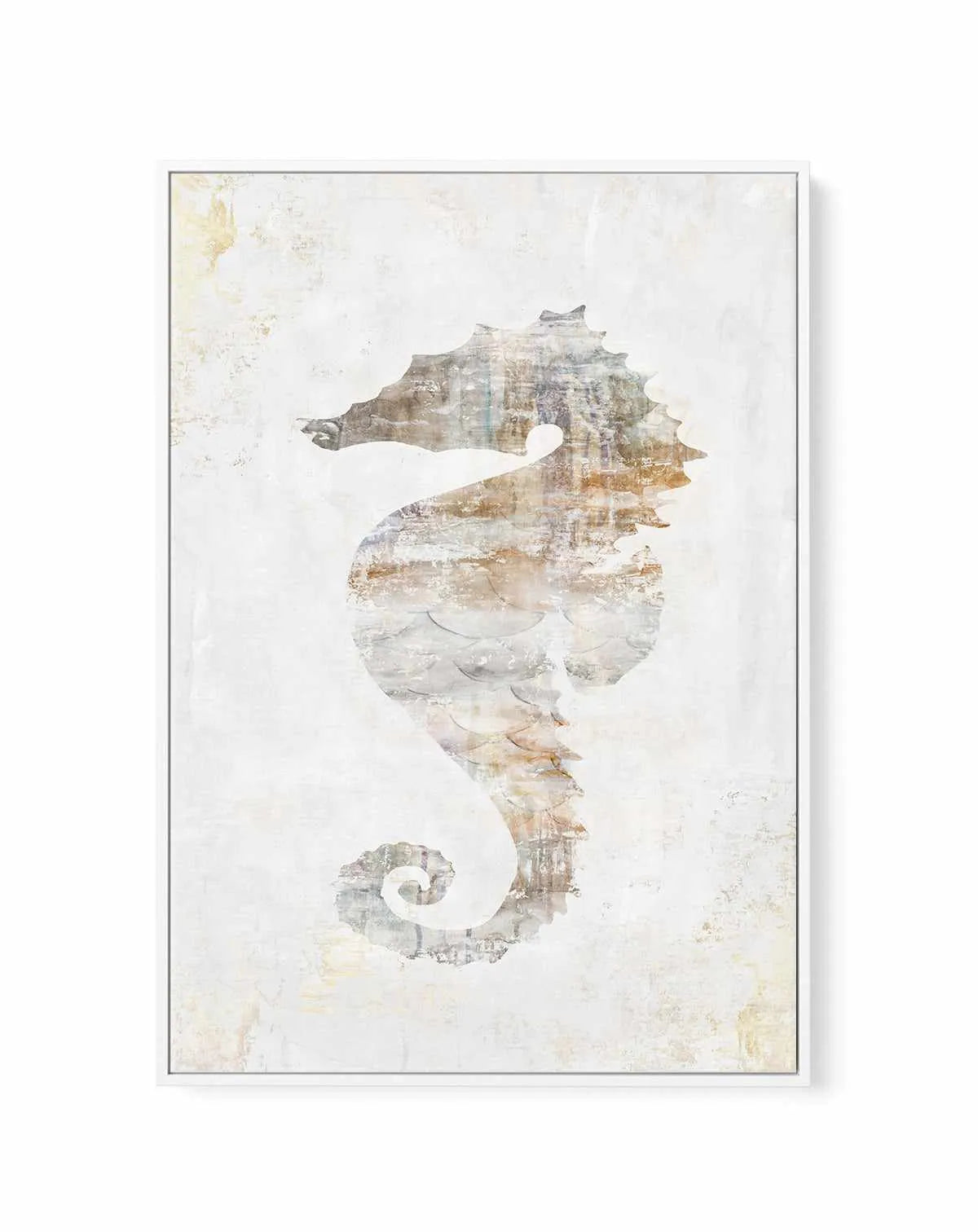 Rustic Seahorse | Framed Canvas Art Print from Olive et Oriel where you can shop wallpaper and artworks online