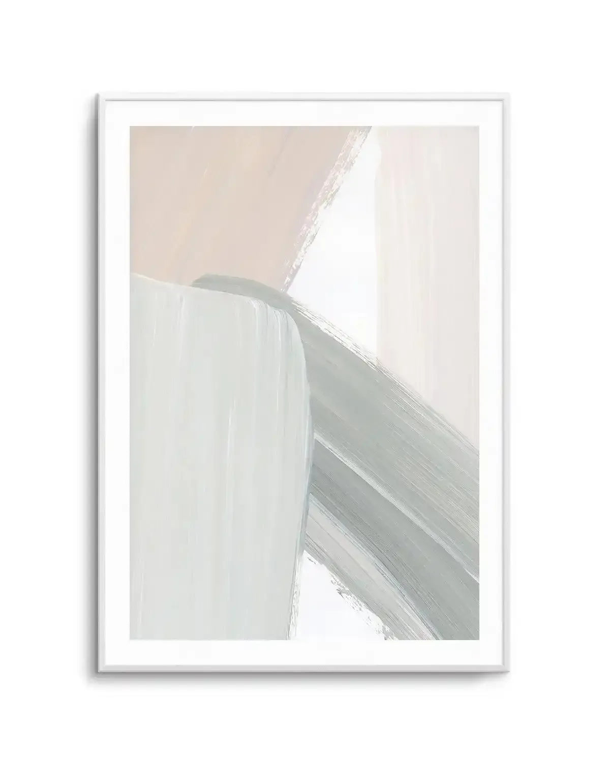 Abstract Wall Art Print Sage Flow II Modern Painting – Olive et Oriel