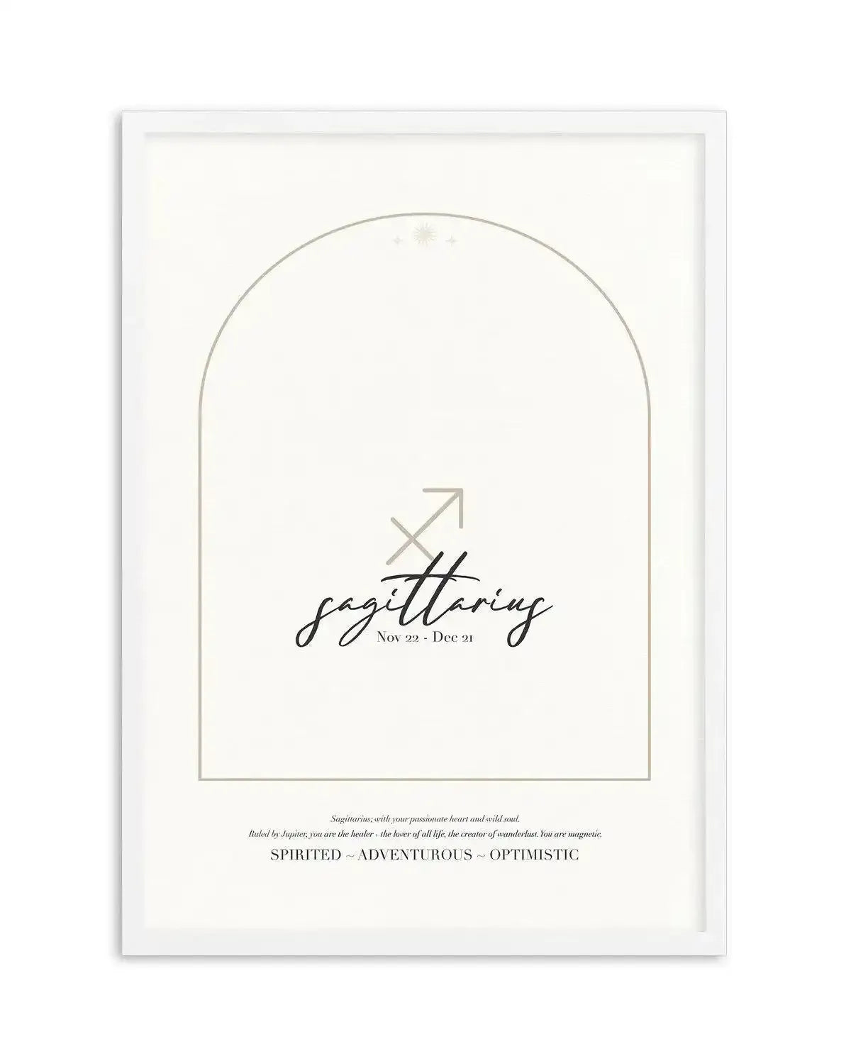 Sagittarius Star Sign Art Print-PRINT-Olive et Oriel-Olive et Oriel-A4 | 8.3" x 11.7" | 21 x 29.7cm-White-With White Border-Buy-Australian-Art-Prints-Online-with-Olive-et-Oriel-Your-Artwork-Specialists-Austrailia-Decorate-With-Coastal-Photo-Wall-Art-Prints-From-Our-Beach-House-Artwork-Collection-Fine-Poster-and-Framed-Artwork