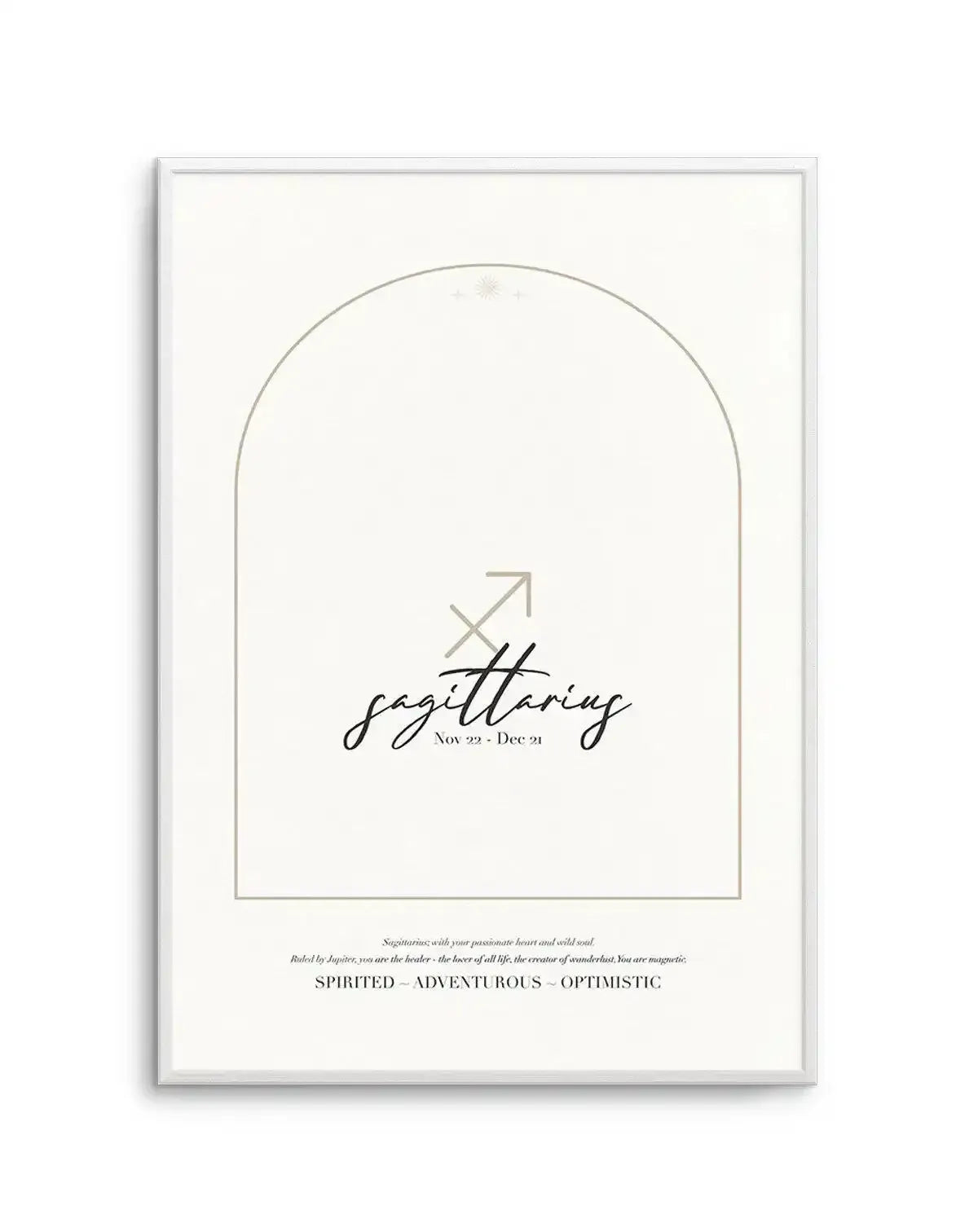 Sagittarius Star Sign Art Print-PRINT-Olive et Oriel-Olive et Oriel-A4 | 8.3" x 11.7" | 21 x 29.7cm-Unframed Art Print-With White Border-Buy-Australian-Art-Prints-Online-with-Olive-et-Oriel-Your-Artwork-Specialists-Austrailia-Decorate-With-Coastal-Photo-Wall-Art-Prints-From-Our-Beach-House-Artwork-Collection-Fine-Poster-and-Framed-Artwork
