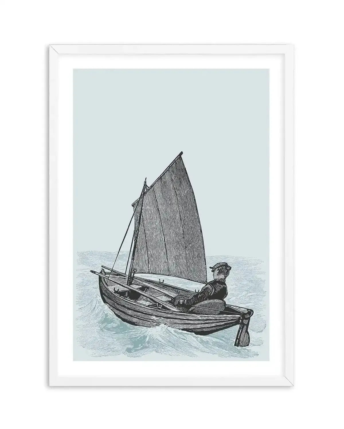 Sailing | 2 Colour Options Art Print-PRINT-Olive et Oriel-Olive et Oriel-A5 | 5.8" x 8.3" | 14.8 x 21cm-White-With White Border-Buy-Australian-Art-Prints-Online-with-Olive-et-Oriel-Your-Artwork-Specialists-Austrailia-Decorate-With-Coastal-Photo-Wall-Art-Prints-From-Our-Beach-House-Artwork-Collection-Fine-Poster-and-Framed-Artwork