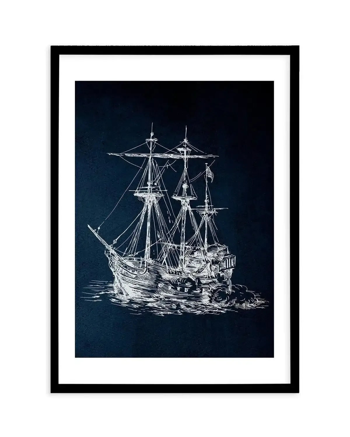 Sailing the Seas I Art Print-PRINT-Olive et Oriel-Olive et Oriel-A5 | 5.8" x 8.3" | 14.8 x 21cm-Black-With White Border-Buy-Australian-Art-Prints-Online-with-Olive-et-Oriel-Your-Artwork-Specialists-Austrailia-Decorate-With-Coastal-Photo-Wall-Art-Prints-From-Our-Beach-House-Artwork-Collection-Fine-Poster-and-Framed-Artwork