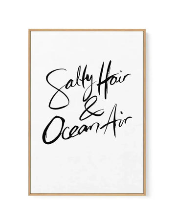 Salty Hair & Ocean Air | Hand scripted | Framed Canvas-CANVAS-You can shop wall art online with Olive et Oriel for everything from abstract art to fun kids wall art. Our beautiful modern art prints and canvas art are available from large canvas prints to wall art paintings and our proudly Australian artwork collection offers only the highest quality framed large wall art and canvas art Australia - You can buy fashion photography prints or Hampton print posters and paintings on canvas from Olive 