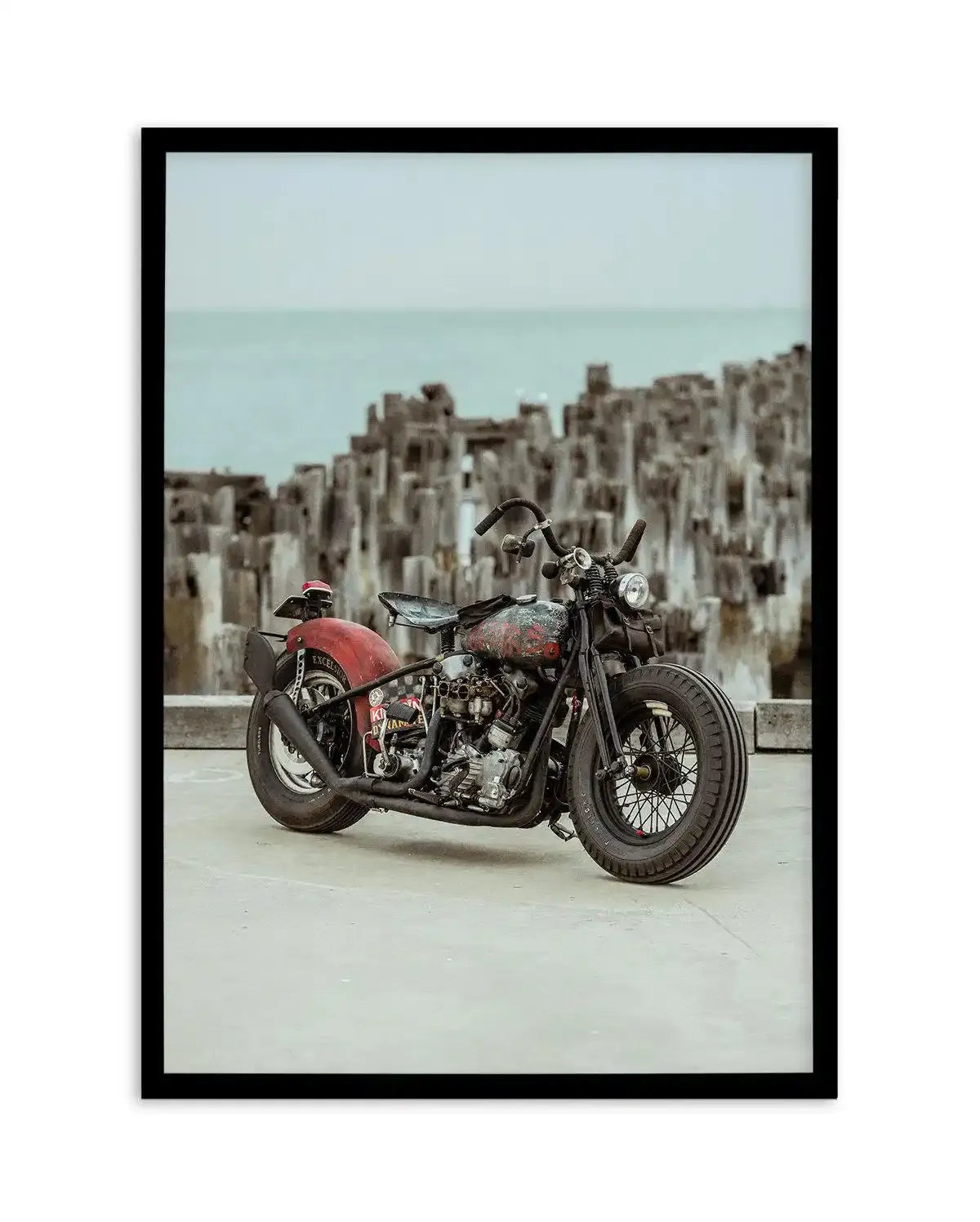 Sayonara Pier By Tim Harris Art Print-PRINT-Olive et Oriel-Tim Harris-A5 | 5.8" x 8.3" | 14.8 x 21cm-Black-With White Border-Buy-Australian-Art-Prints-Online-with-Olive-et-Oriel-Your-Artwork-Specialists-Austrailia-Decorate-With-Coastal-Photo-Wall-Art-Prints-From-Our-Beach-House-Artwork-Collection-Fine-Poster-and-Framed-Artwork