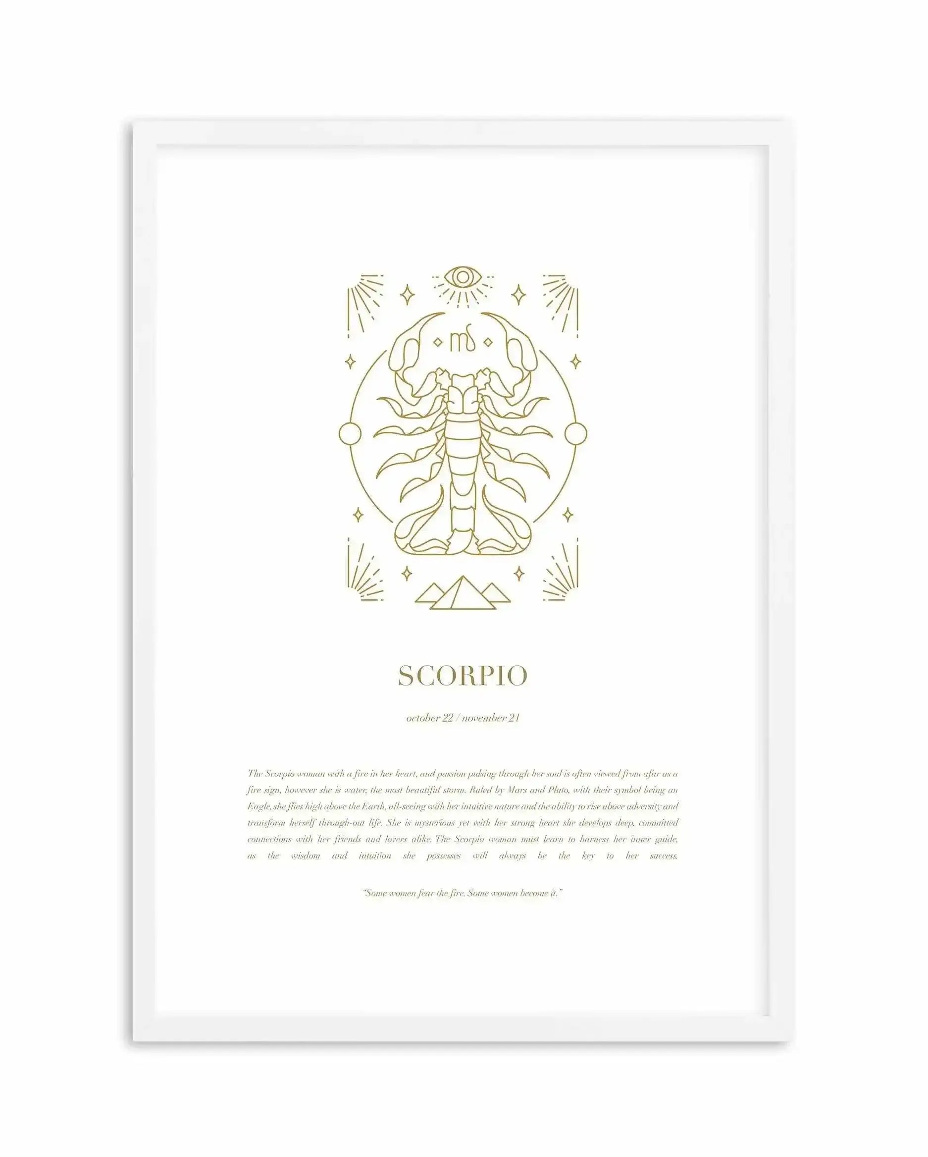 Scorpio | Celestial Zodiac Art Print-PRINT-Olive et Oriel-Olive et Oriel-A4 | 8.3" x 11.7" | 21 x 29.7cm-White-With White Border-Buy-Australian-Art-Prints-Online-with-Olive-et-Oriel-Your-Artwork-Specialists-Austrailia-Decorate-With-Coastal-Photo-Wall-Art-Prints-From-Our-Beach-House-Artwork-Collection-Fine-Poster-and-Framed-Artwork