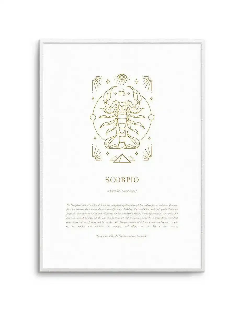 Scorpio | Celestial Zodiac Art Print-PRINT-Olive et Oriel-Olive et Oriel-A4 | 8.3" x 11.7" | 21 x 29.7cm-Unframed Art Print-With White Border-Buy-Australian-Art-Prints-Online-with-Olive-et-Oriel-Your-Artwork-Specialists-Austrailia-Decorate-With-Coastal-Photo-Wall-Art-Prints-From-Our-Beach-House-Artwork-Collection-Fine-Poster-and-Framed-Artwork