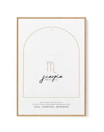 Scorpio Star Sign | Framed Canvas-CANVAS-You can shop wall art online with Olive et Oriel for everything from abstract art to fun kids wall art. Our beautiful modern art prints and canvas art are available from large canvas prints to wall art paintings and our proudly Australian artwork collection offers only the highest quality framed large wall art and canvas art Australia - You can buy fashion photography prints or Hampton print posters and paintings on canvas from Olive et Oriel and have the