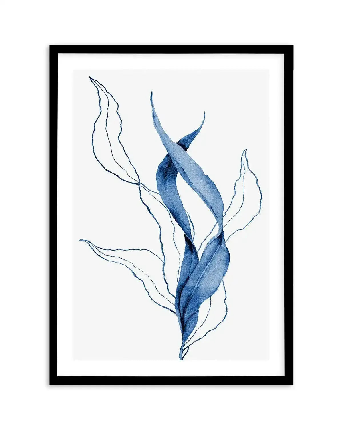 Sea Kelp Abstract I Art Print-PRINT-Olive et Oriel-Olive et Oriel-A5 | 5.8" x 8.3" | 14.8 x 21cm-Black-With White Border-Buy-Australian-Art-Prints-Online-with-Olive-et-Oriel-Your-Artwork-Specialists-Austrailia-Decorate-With-Coastal-Photo-Wall-Art-Prints-From-Our-Beach-House-Artwork-Collection-Fine-Poster-and-Framed-Artwork