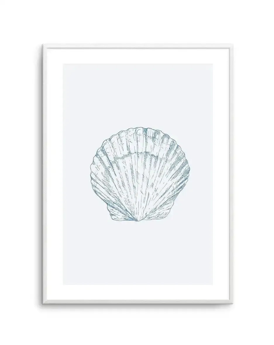 Seashell | Bay Scallop Art Print-PRINT-Olive et Oriel-Olive et Oriel-A5 | 5.8" x 8.3" | 14.8 x 21cm-Unframed Art Print-With White Border-Buy-Australian-Art-Prints-Online-with-Olive-et-Oriel-Your-Artwork-Specialists-Austrailia-Decorate-With-Coastal-Photo-Wall-Art-Prints-From-Our-Beach-House-Artwork-Collection-Fine-Poster-and-Framed-Artwork