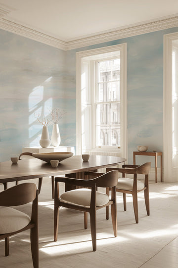 Seaside Reflections Wallpaper Mural from Olive et Oriel where you can shop wallpaper and artworks online