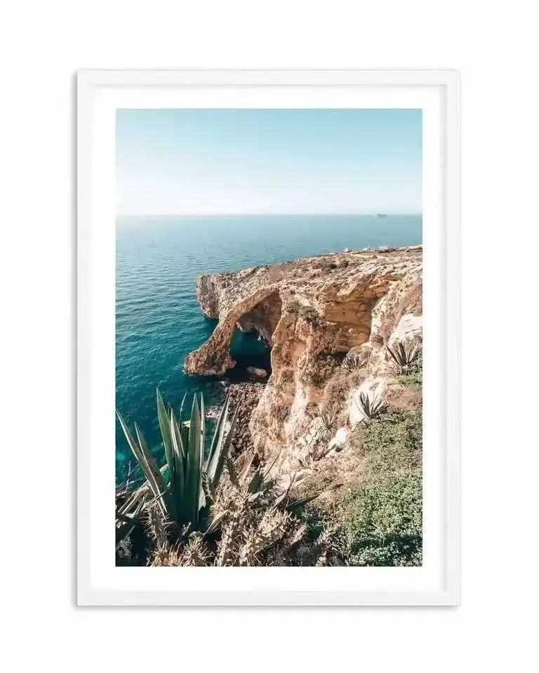 Seaside View, Malta Art Print-PRINT-Olive et Oriel-Olive et Oriel-A5 | 5.8" x 8.3" | 14.8 x 21cm-White-With White Border-Buy-Australian-Art-Prints-Online-with-Olive-et-Oriel-Your-Artwork-Specialists-Austrailia-Decorate-With-Coastal-Photo-Wall-Art-Prints-From-Our-Beach-House-Artwork-Collection-Fine-Poster-and-Framed-Artwork