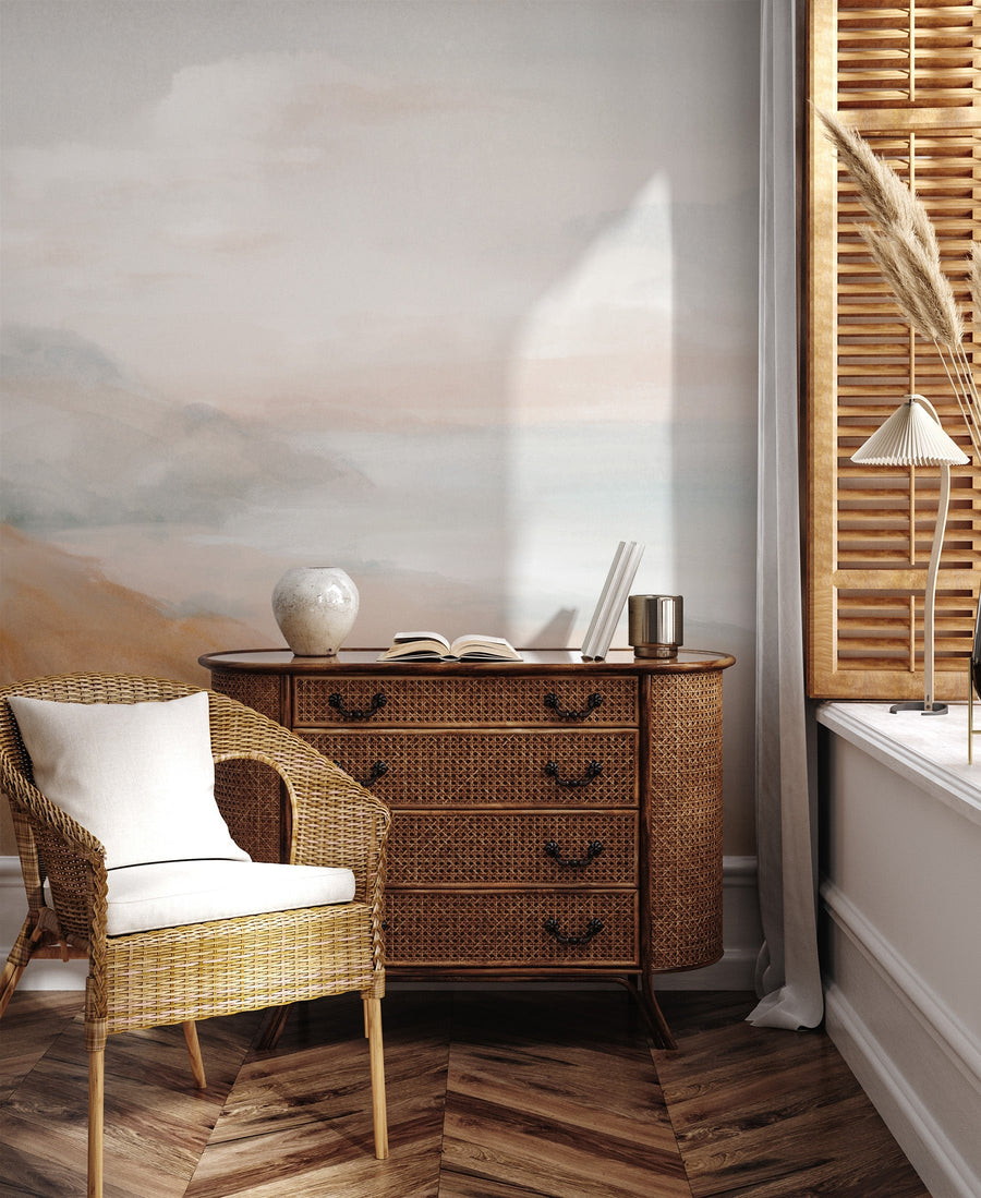 Serenity Vista Wallpaper from Olive et Oriel where you can shop wallpaper and artworks online