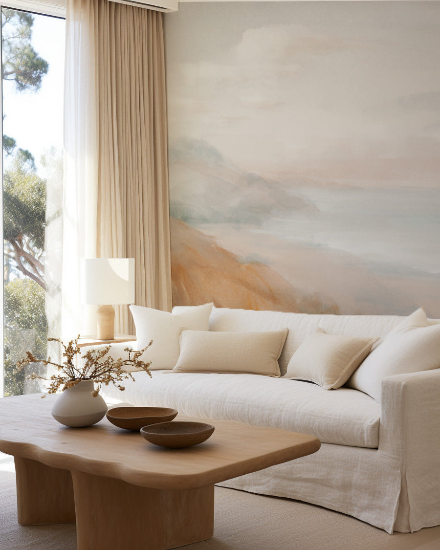 Serenity Vista Wallpaper from Olive et Oriel where you can shop wallpaper and artworks online