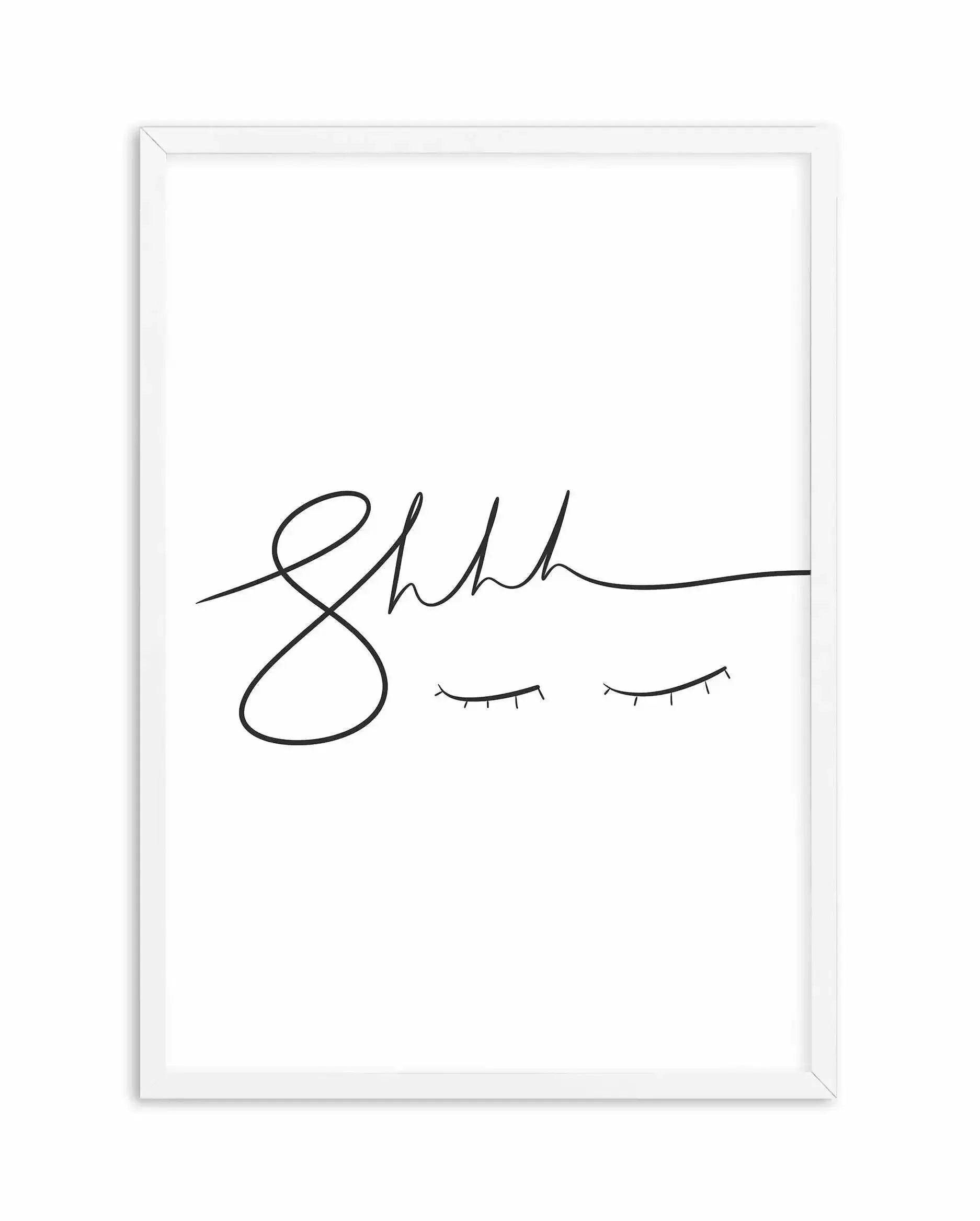 Shhhh Art Print-PRINT-Olive et Oriel-Olive et Oriel-A5 | 5.8" x 8.3" | 14.8 x 21cm-White-With White Border-Buy-Australian-Art-Prints-Online-with-Olive-et-Oriel-Your-Artwork-Specialists-Austrailia-Decorate-With-Coastal-Photo-Wall-Art-Prints-From-Our-Beach-House-Artwork-Collection-Fine-Poster-and-Framed-Artwork