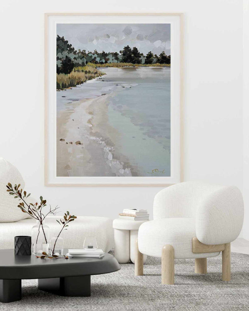 Woodland Frozen Lake By Shina Choi | Art Print from Olive et Oriel where you can shop wallpaper and artworks online