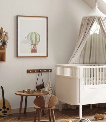 Herringbone in Beige Wallpaper from Olive et Oriel where you can shop wallpaper and artworks online