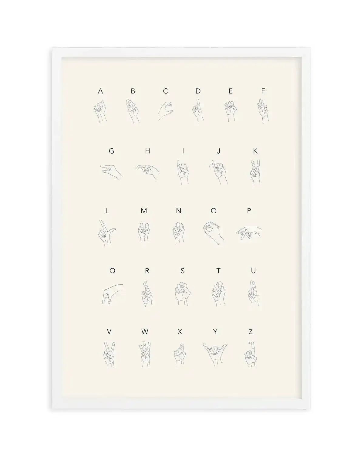 Sign Language Art Print-PRINT-Olive et Oriel-Olive et Oriel-A5 | 5.8" x 8.3" | 14.8 x 21cm-White-With White Border-Buy-Australian-Art-Prints-Online-with-Olive-et-Oriel-Your-Artwork-Specialists-Austrailia-Decorate-With-Coastal-Photo-Wall-Art-Prints-From-Our-Beach-House-Artwork-Collection-Fine-Poster-and-Framed-Artwork