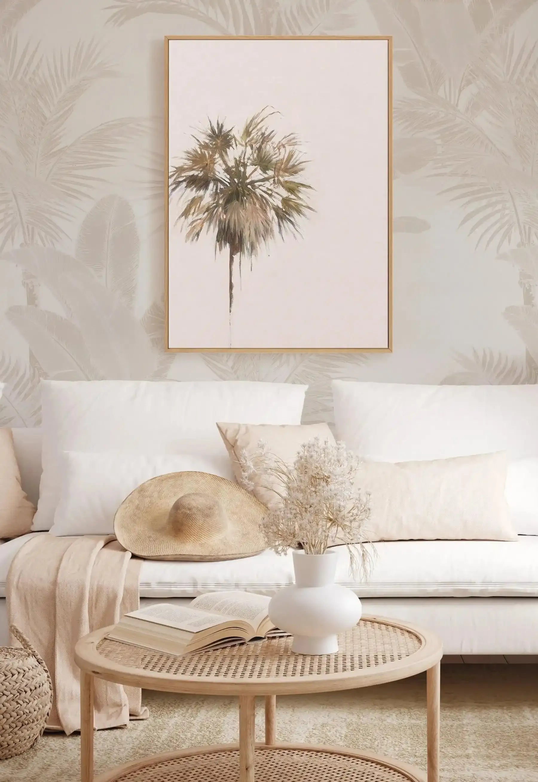 Simply Palm by Natalie Jane | Framed Canvas-CANVAS-You can shop wall art online with Olive et Oriel for everything from abstract art to fun kids wall art. Our beautiful modern art prints and canvas art are available from large canvas prints to wall art paintings and our proudly Australian artwork collection offers only the highest quality framed large wall art and canvas art Australia - You can buy fashion photography prints or Hampton print posters and paintings on canvas from Olive et Oriel an