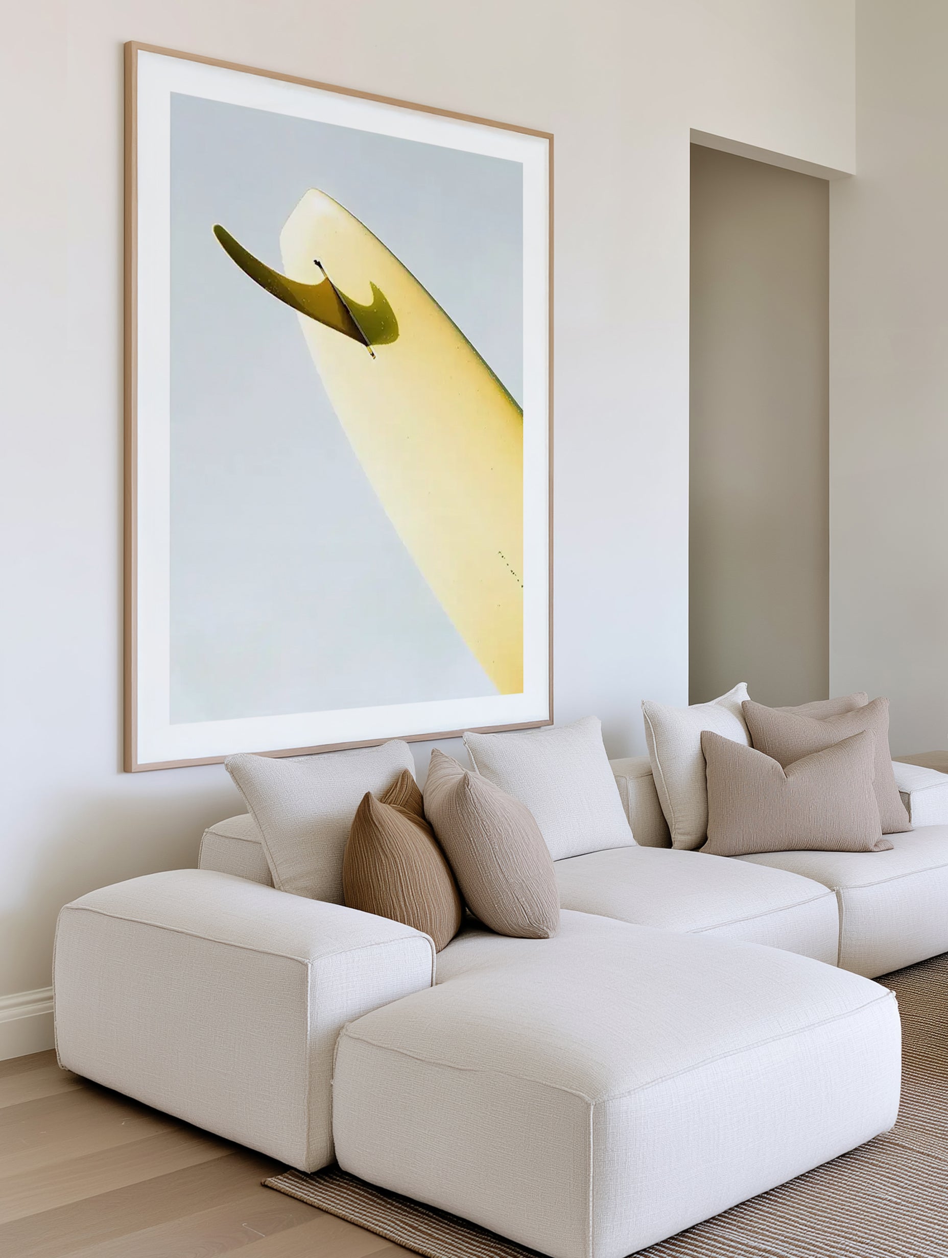 Single Fin Burnt Lemon by Mario Stefanelli Art Print