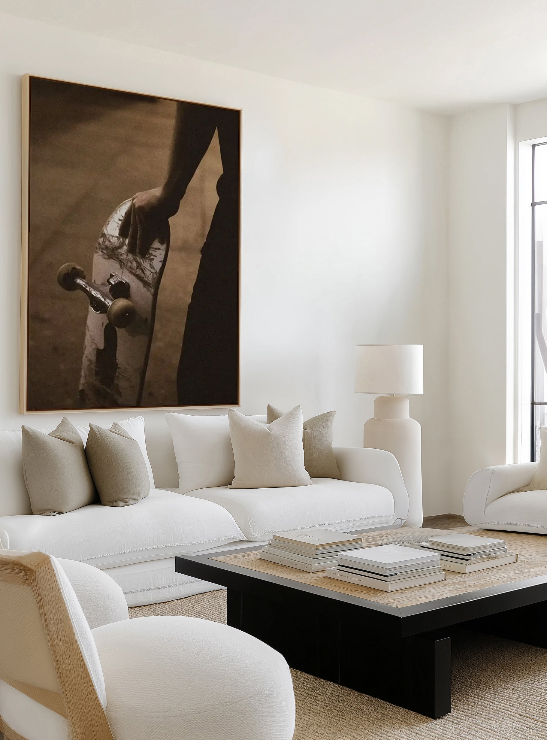 Skate, NYC by Mario Stefanelli | Framed Canvas Art Print