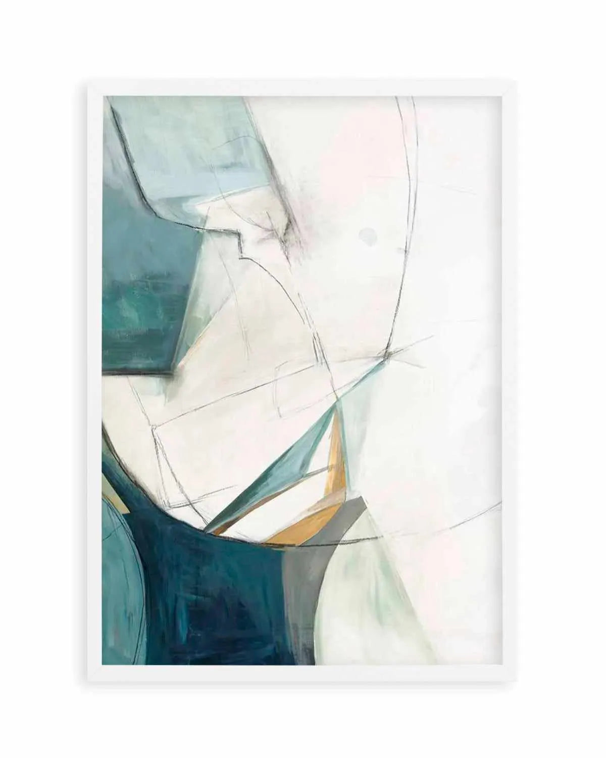 Sketches 'In Teal' No 1 Art Print from Olive et Oriel where you can shop wallpaper and artworks online