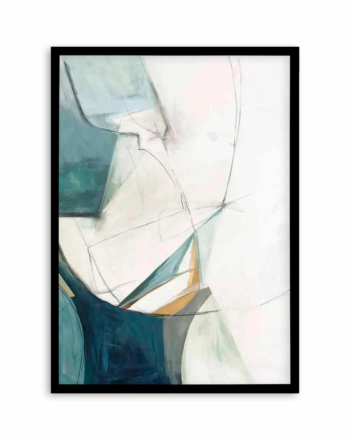 Sketches 'In Teal' No 1 Art Print from Olive et Oriel where you can shop wallpaper and artworks online