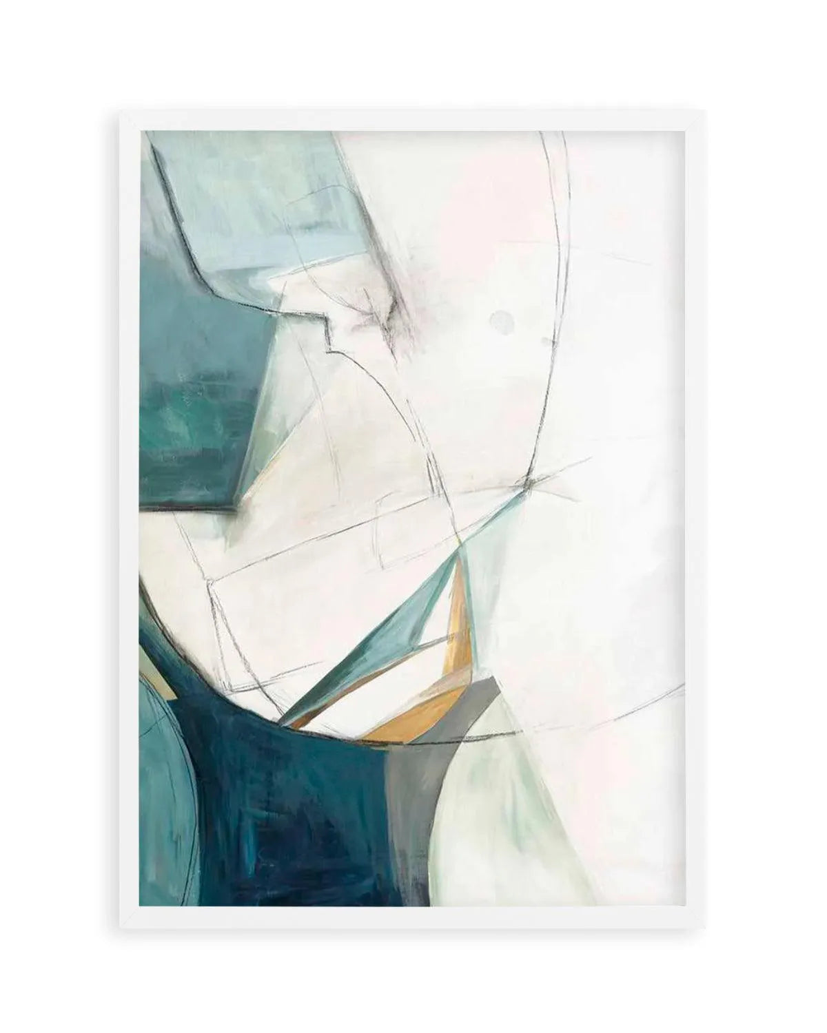 Sketches 'In Teal' No 1 Art Print from Olive et Oriel where you can shop wallpaper and artworks online