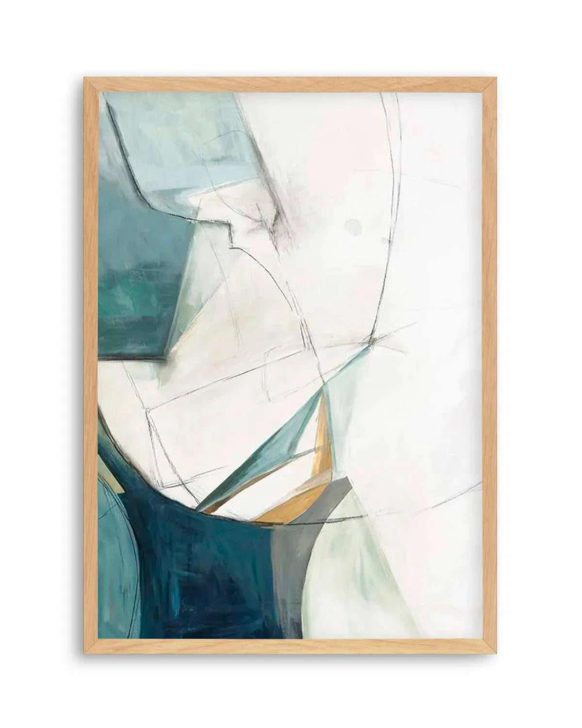 Sketches 'In Teal' No 1 Art Print from Olive et Oriel where you can shop wallpaper and artworks online