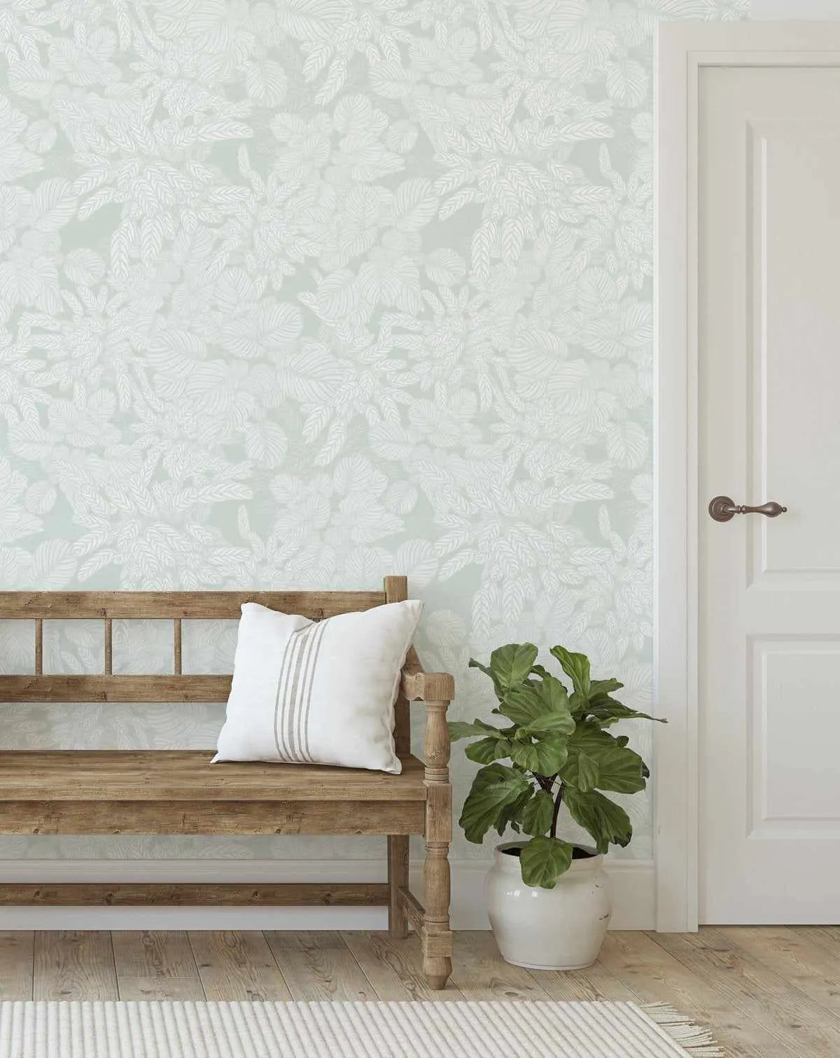 Soft Foliage | Sage Green Wallpaper - Olive et Oriel