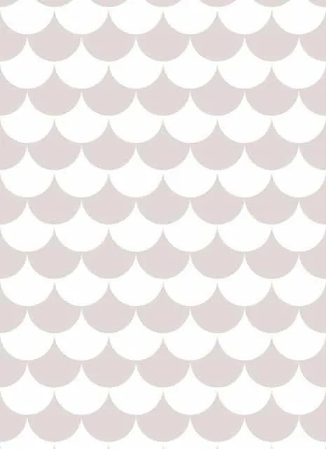 Soft Grey Scallops Wallpaper - Olive et Oriel