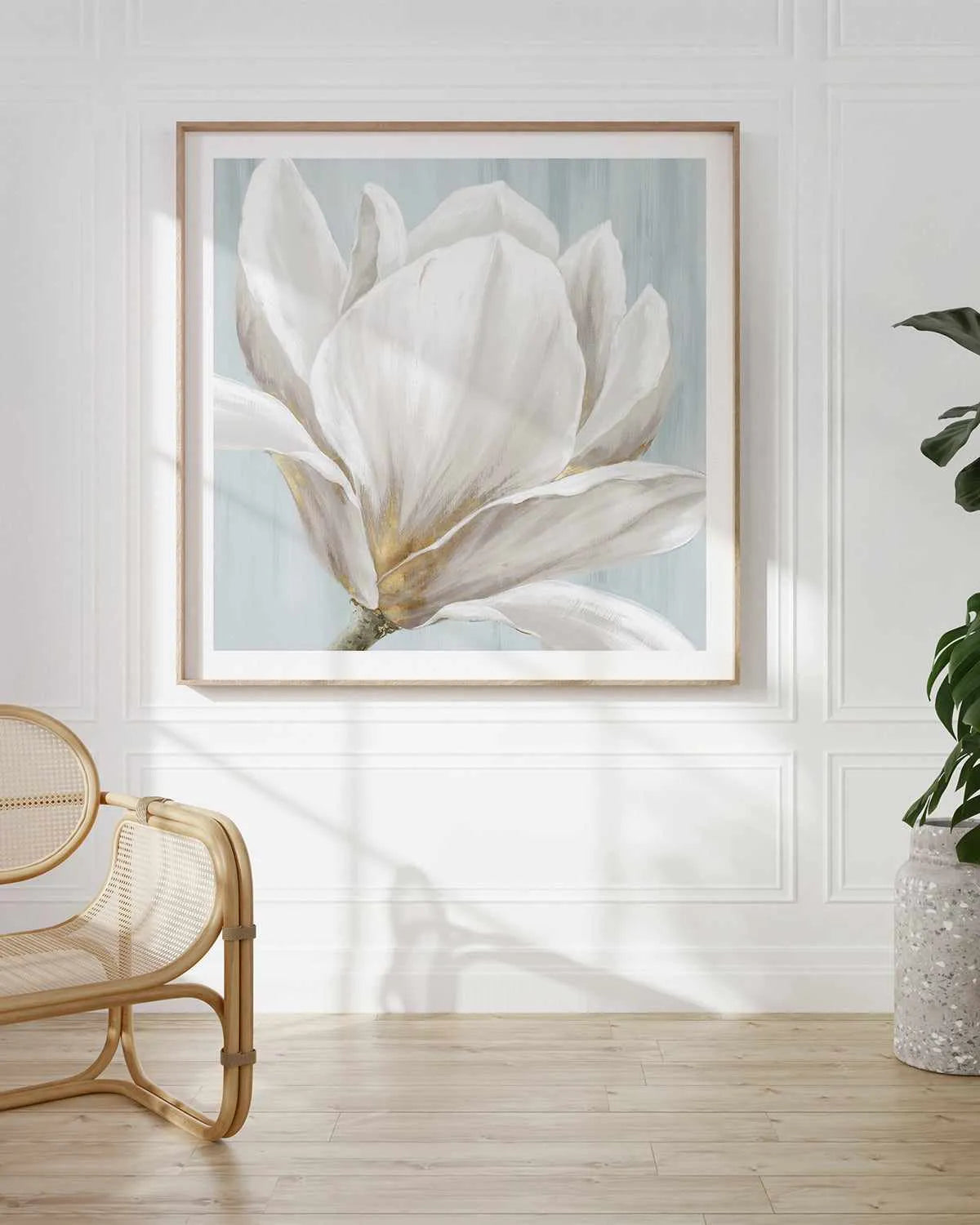 Soft White I Art Print from Olive et Oriel where you can shop wallpaper and artworks online