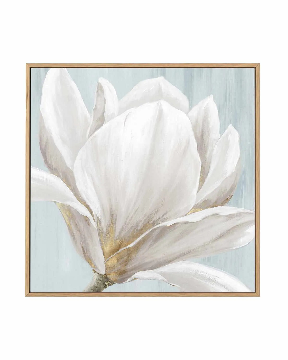 Soft White I | Framed Canvas Art Print from Olive et Oriel where you can shop wallpaper and artworks online