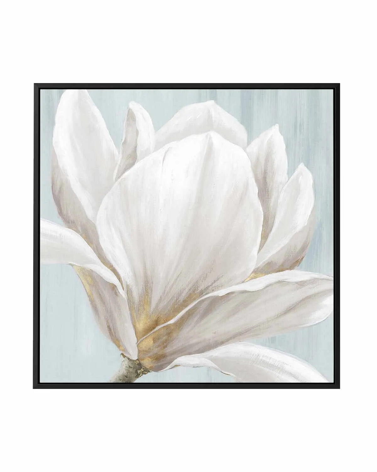 Soft White I | Framed Canvas Art Print from Olive et Oriel where you can shop wallpaper and artworks online