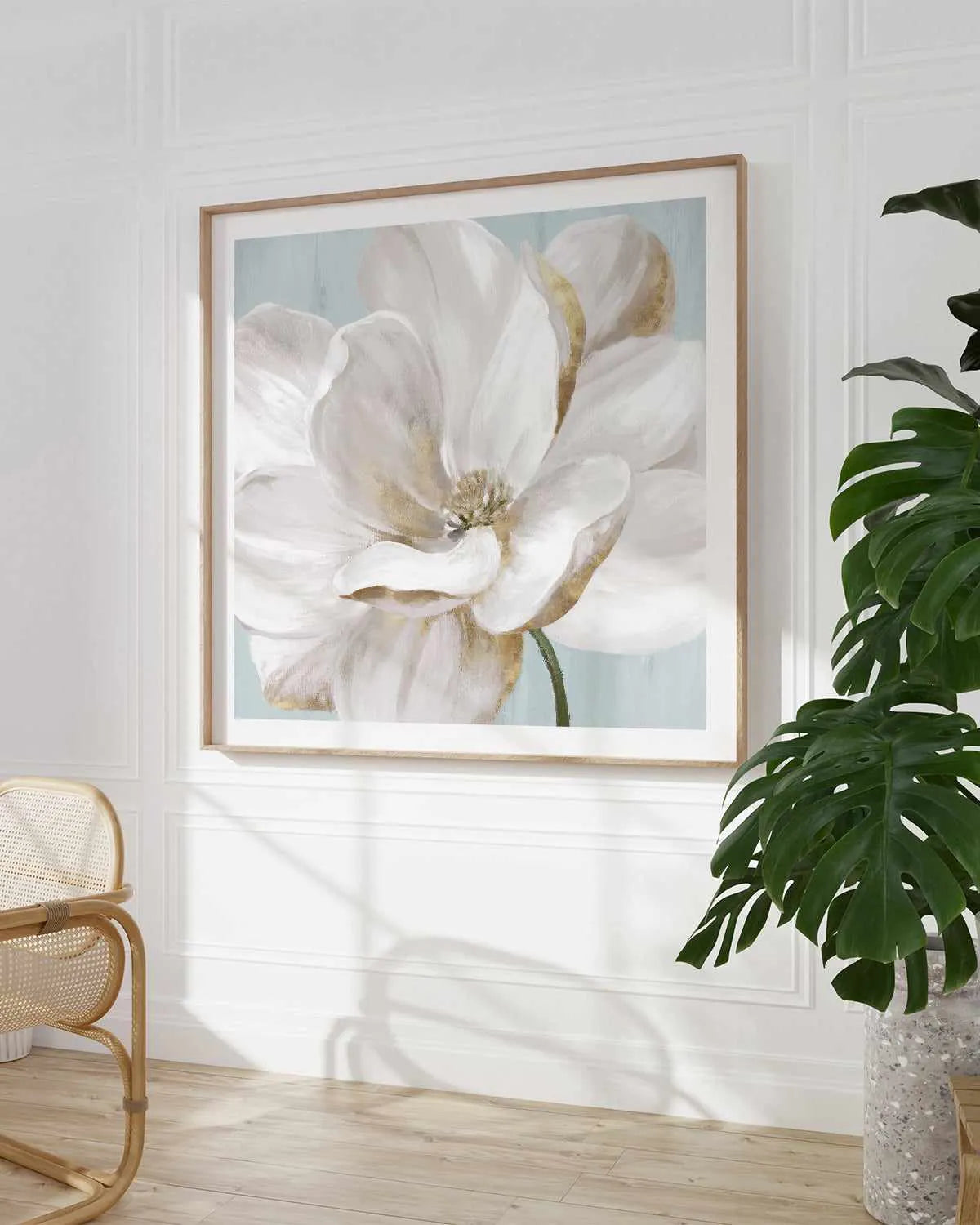 Soft White II Art Print from Olive et Oriel where you can shop wallpaper and artworks online