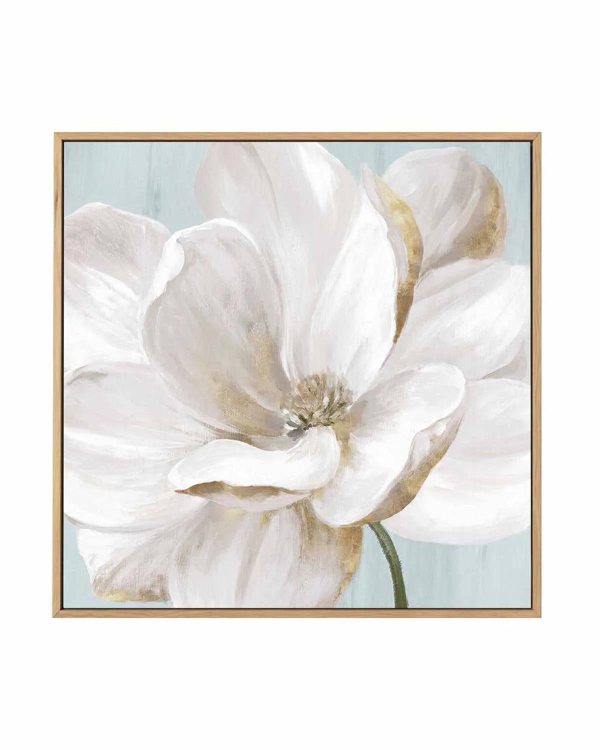 Soft White II | Framed Canvas Art Print from Olive et Oriel where you can shop wallpaper and artworks online