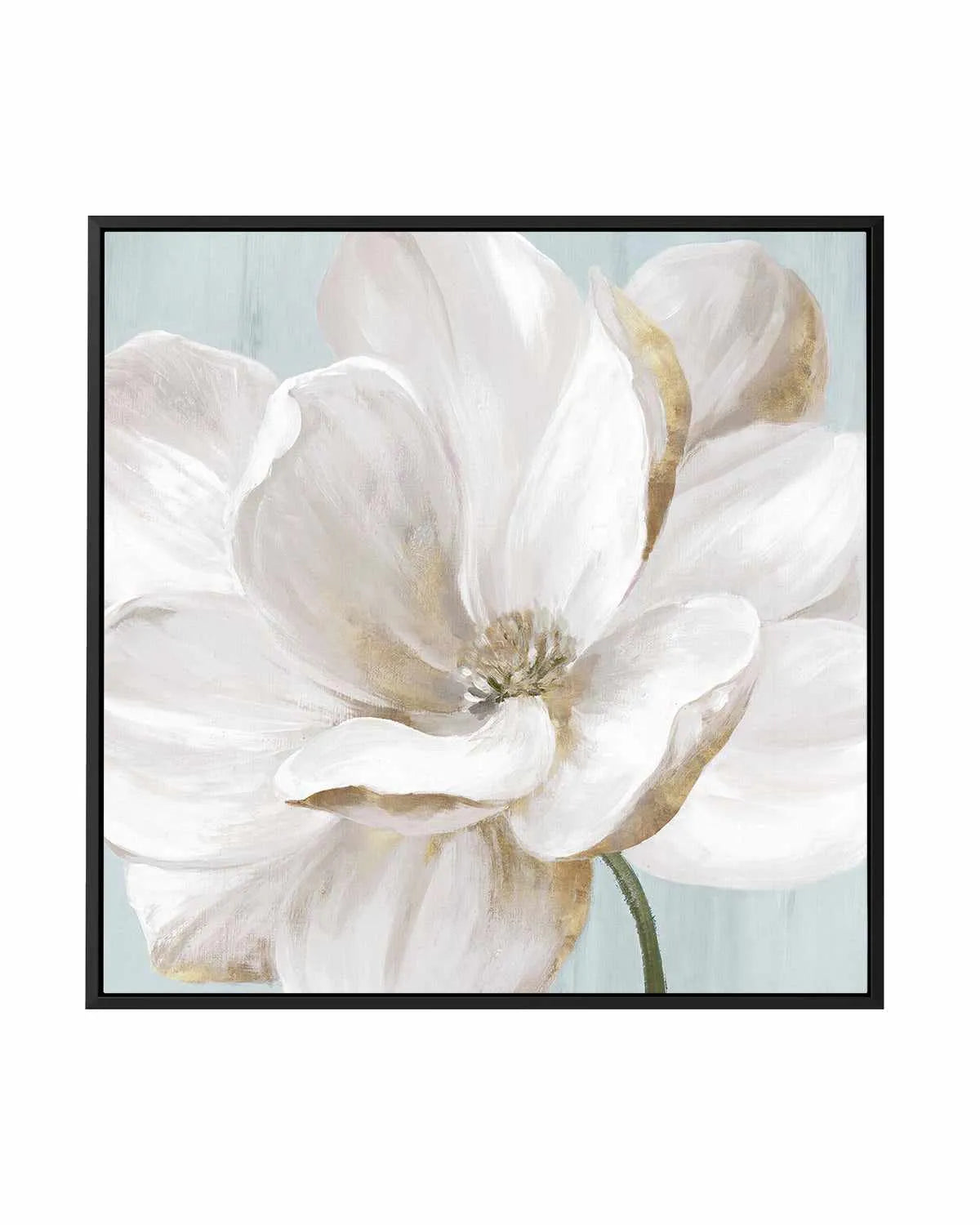 Soft White II | Framed Canvas Art Print from Olive et Oriel where you can shop wallpaper and artworks online
