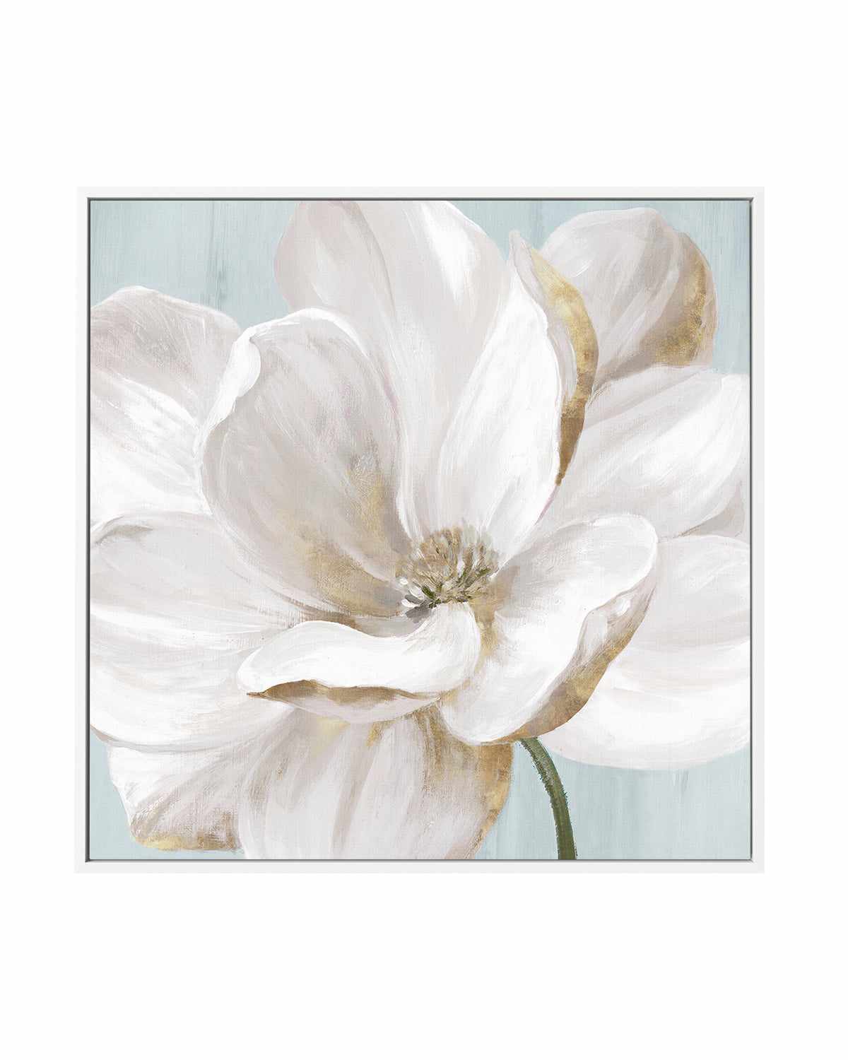 Soft White II | Framed Canvas Art Print