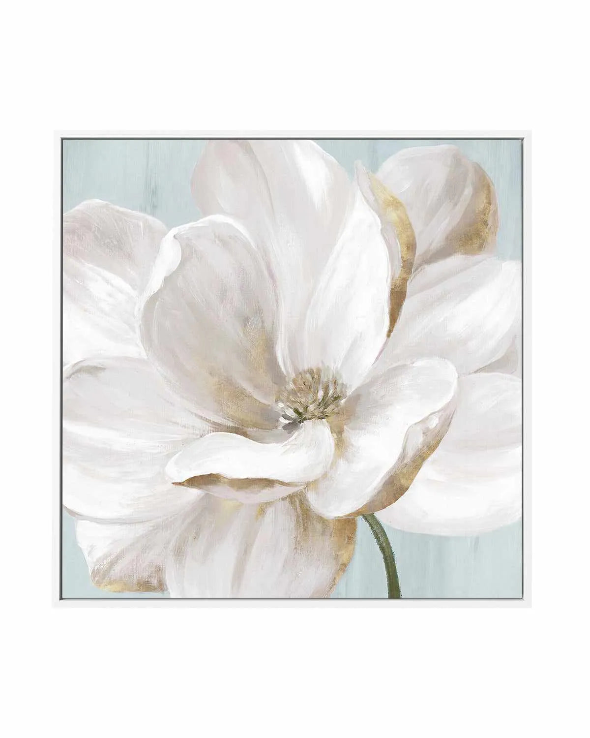 Soft White II | Framed Canvas Art Print from Olive et Oriel where you can shop wallpaper and artworks online