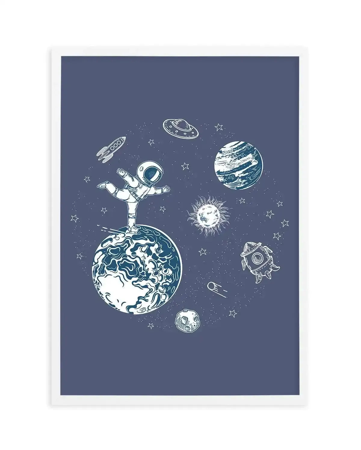 Space Skate Art Print-PRINT-Olive et Oriel-Olive et Oriel-A5 | 5.8" x 8.3" | 14.8 x 21cm-White-With White Border-Buy-Australian-Art-Prints-Online-with-Olive-et-Oriel-Your-Artwork-Specialists-Austrailia-Decorate-With-Coastal-Photo-Wall-Art-Prints-From-Our-Beach-House-Artwork-Collection-Fine-Poster-and-Framed-Artwork